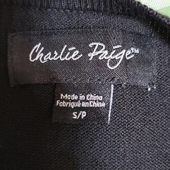 CHARLIE PAIGE Pink and Black Geometric Sweater Dress Size SP - Picture 8 of 8